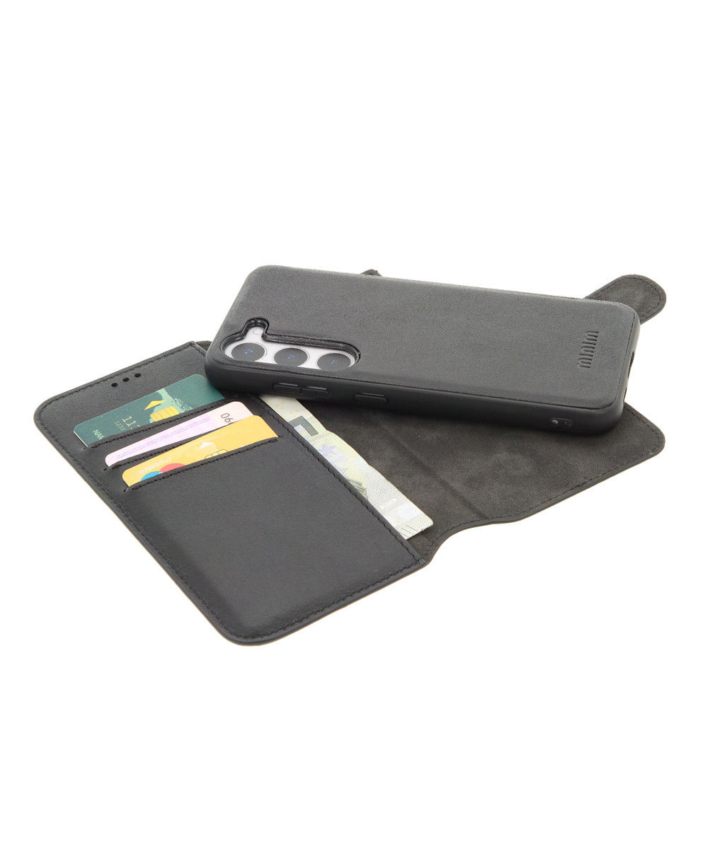 Minim 2-in-1 Samsung Galaxy S23 Hoesje Book Case en Back Cover Zwart afbeelding 1