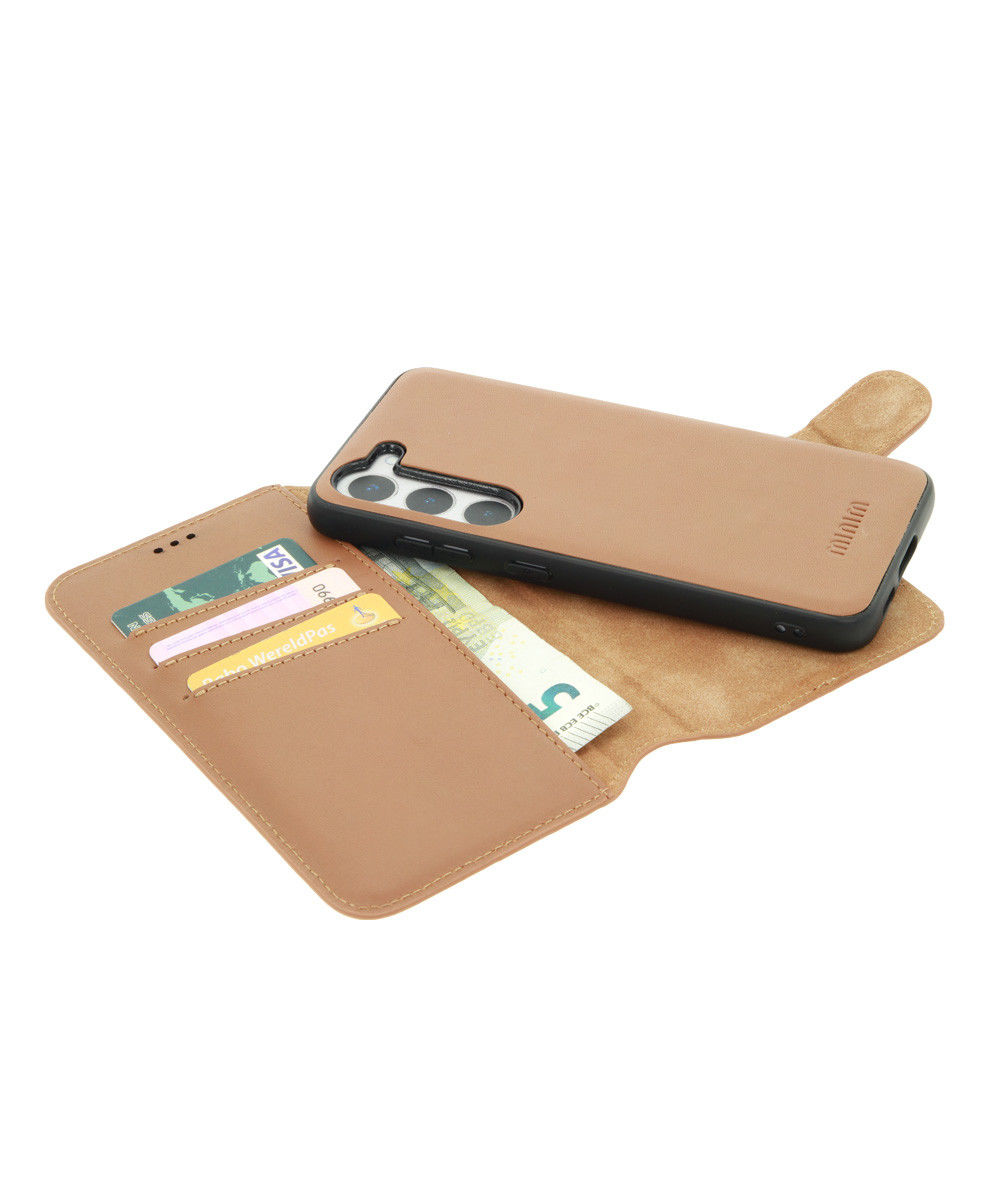Minim 2-in-1 Samsung Galaxy S23 Hoesje Book Case en Back Cover Bruin afbeelding 1