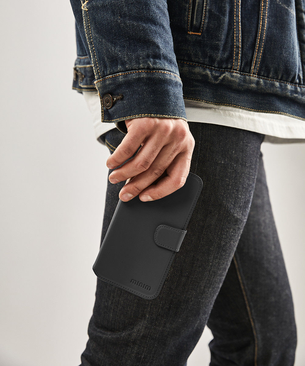 Minim 2-in-1 Samsung Galaxy A54 Hoesje Book Case en Back Cover Zwart afbeelding 4