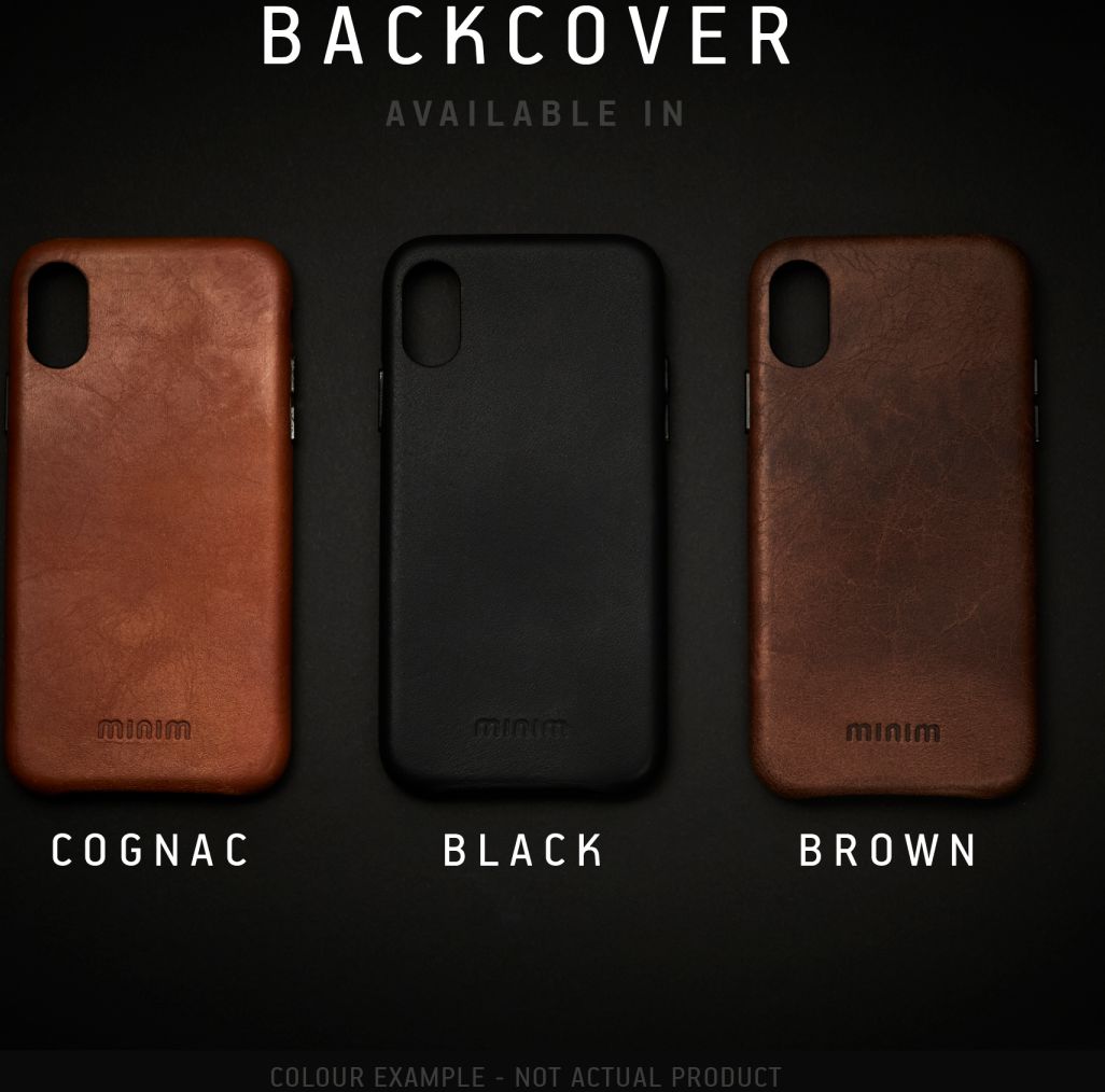 Minim Samsung Galaxy S23 Hoesje Back Cover Echt Leer Zwart afbeelding 4