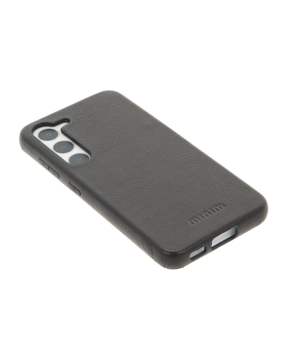 Minim Samsung Galaxy S23 Hoesje Back Cover Echt Leer Zwart afbeelding 6
