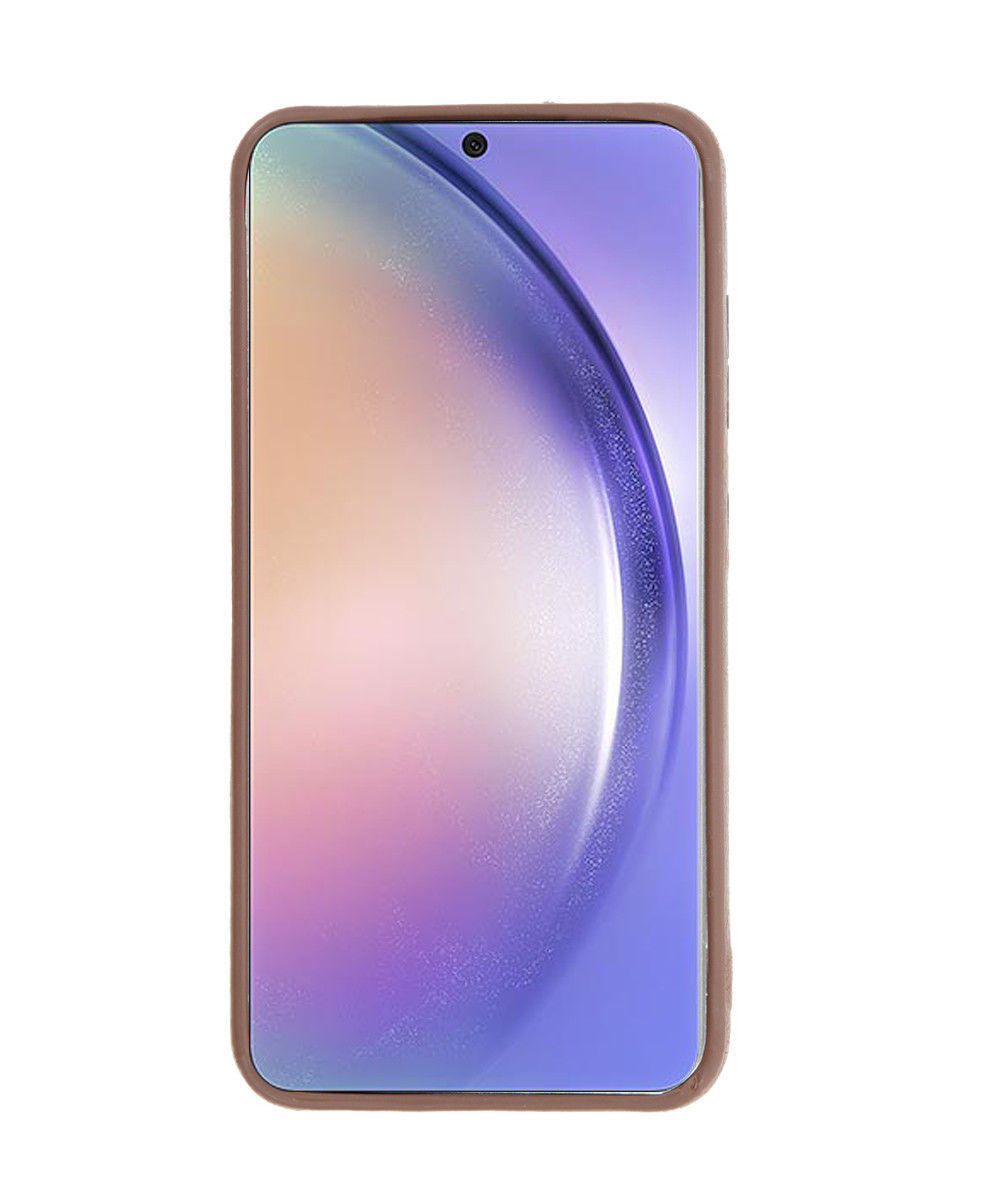 Minim Samsung Galaxy A54 Hoesje Back Cover Echt Leer Bruin afbeelding 5