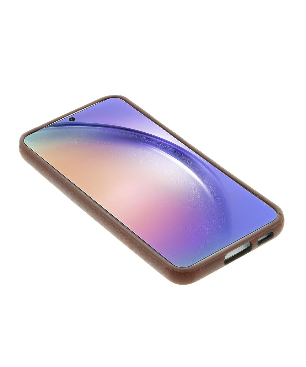 Minim Samsung Galaxy A54 Hoesje Back Cover Echt Leer Bruin afbeelding 7
