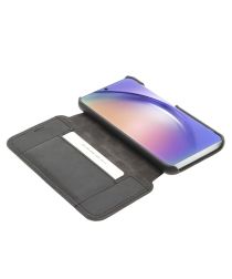 Minim Samsung Galaxy A54 Hoesje Wallet Book Case Echt Leer Zwart