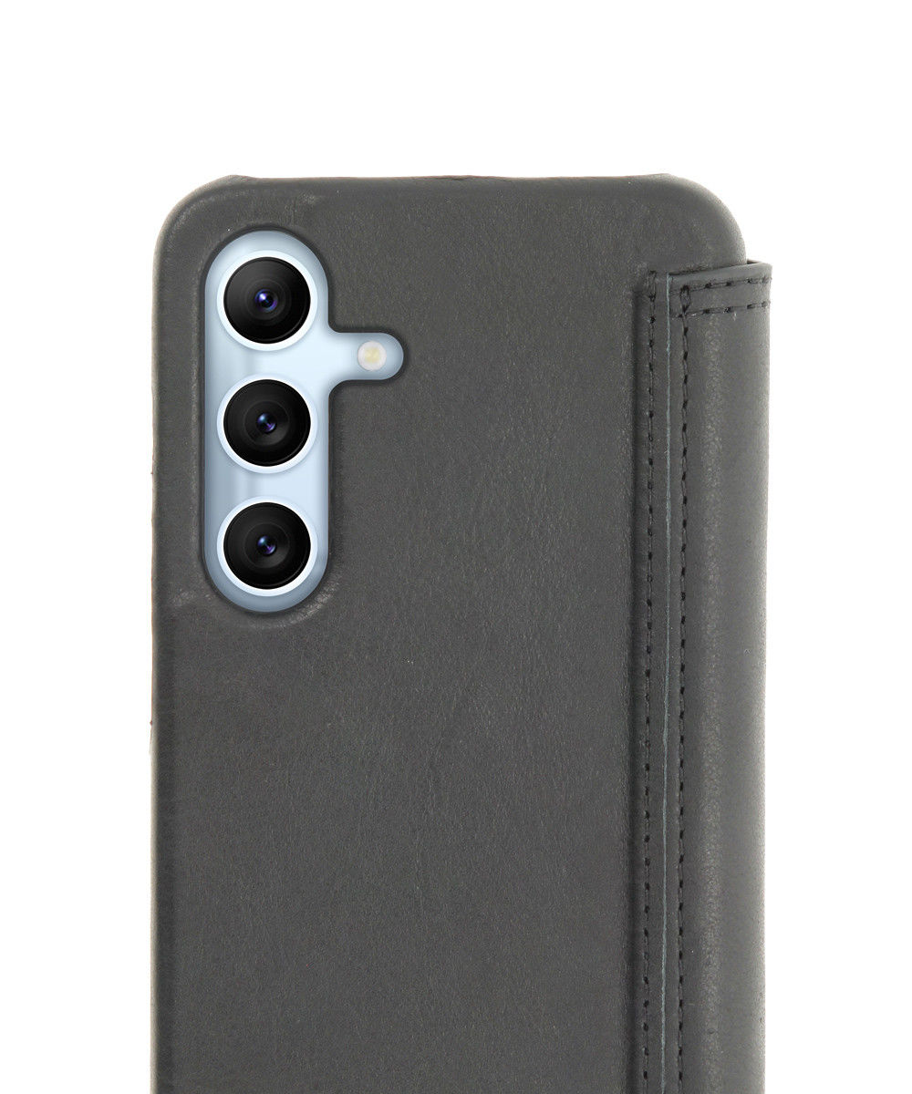 Minim Samsung Galaxy A54 Hoesje Wallet Book Case Echt Leer Zwart afbeelding 2
