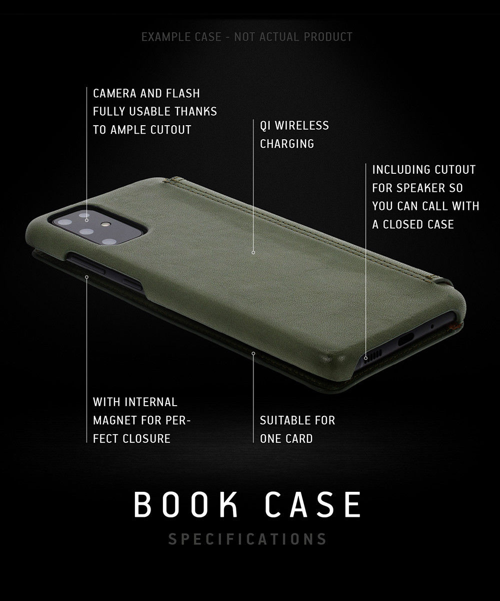 Minim Samsung Galaxy A54 Hoesje Wallet Book Case Echt Leer Zwart afbeelding 4