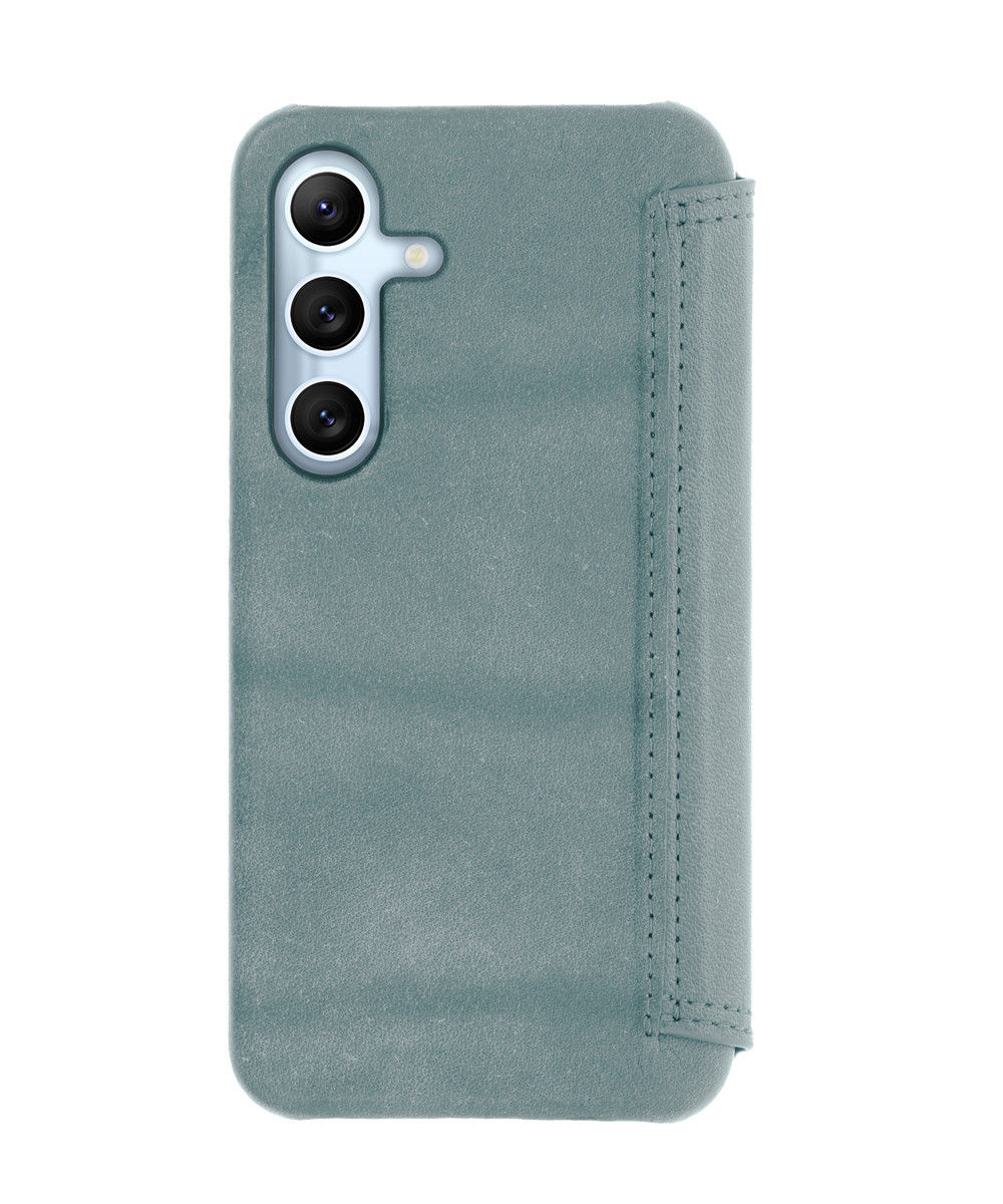 Minim Samsung Galaxy A54 Hoesje Wallet Book Case Echt Leer Blauw afbeelding 6