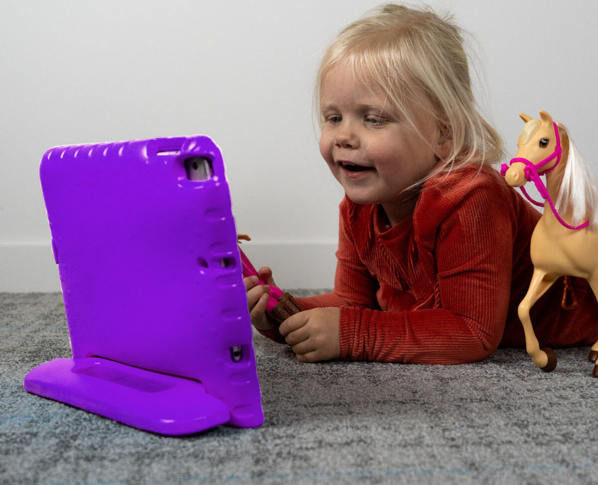 Samsung Galaxy Tab S6 Kinder Tablethoes met Handvat Paars afbeelding 4