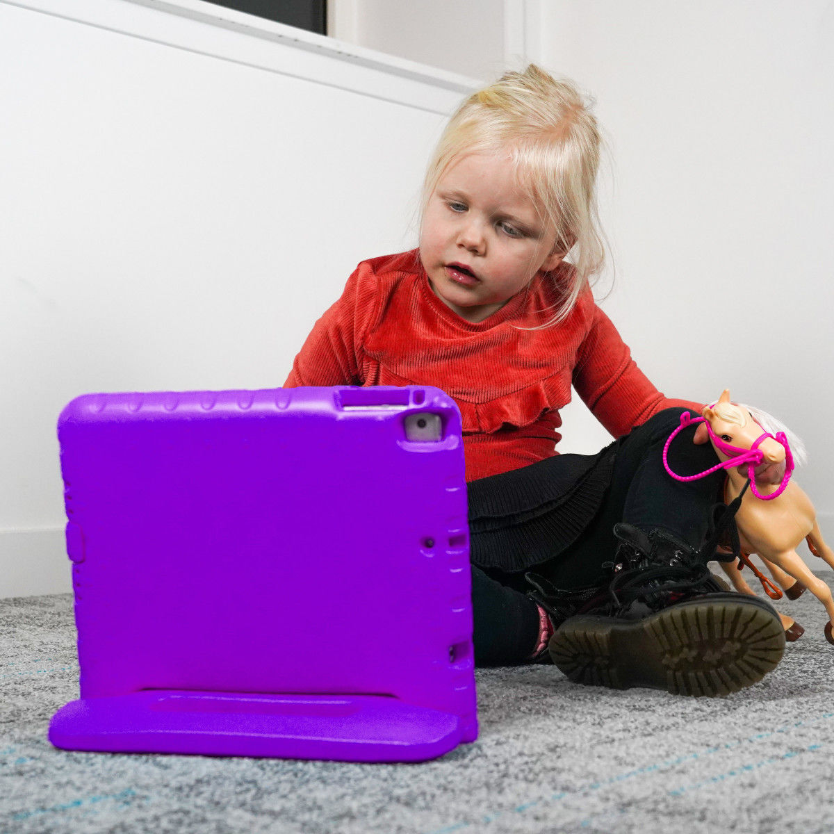 Samsung Galaxy Tab S6 Kinder Tablethoes met Handvat Paars afbeelding 5