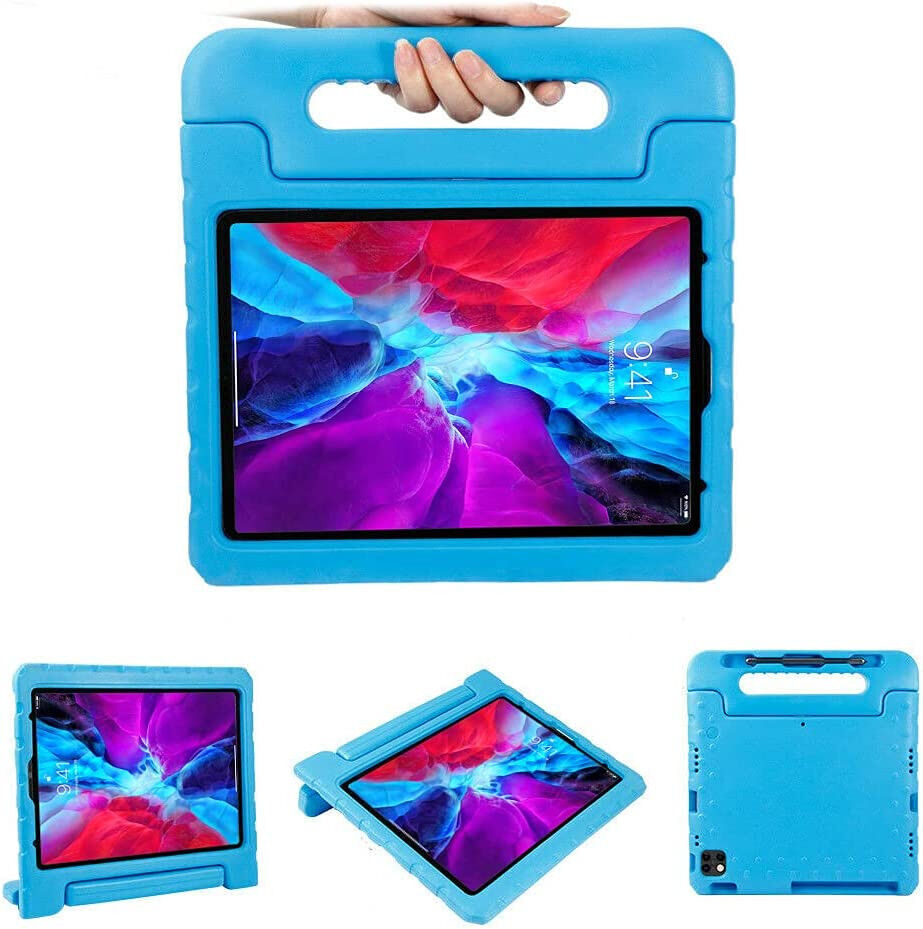 iPad Pro 12.9 2018/2020/2021/2022 Kinder Tablethoes met Handvat Blauw afbeelding 2