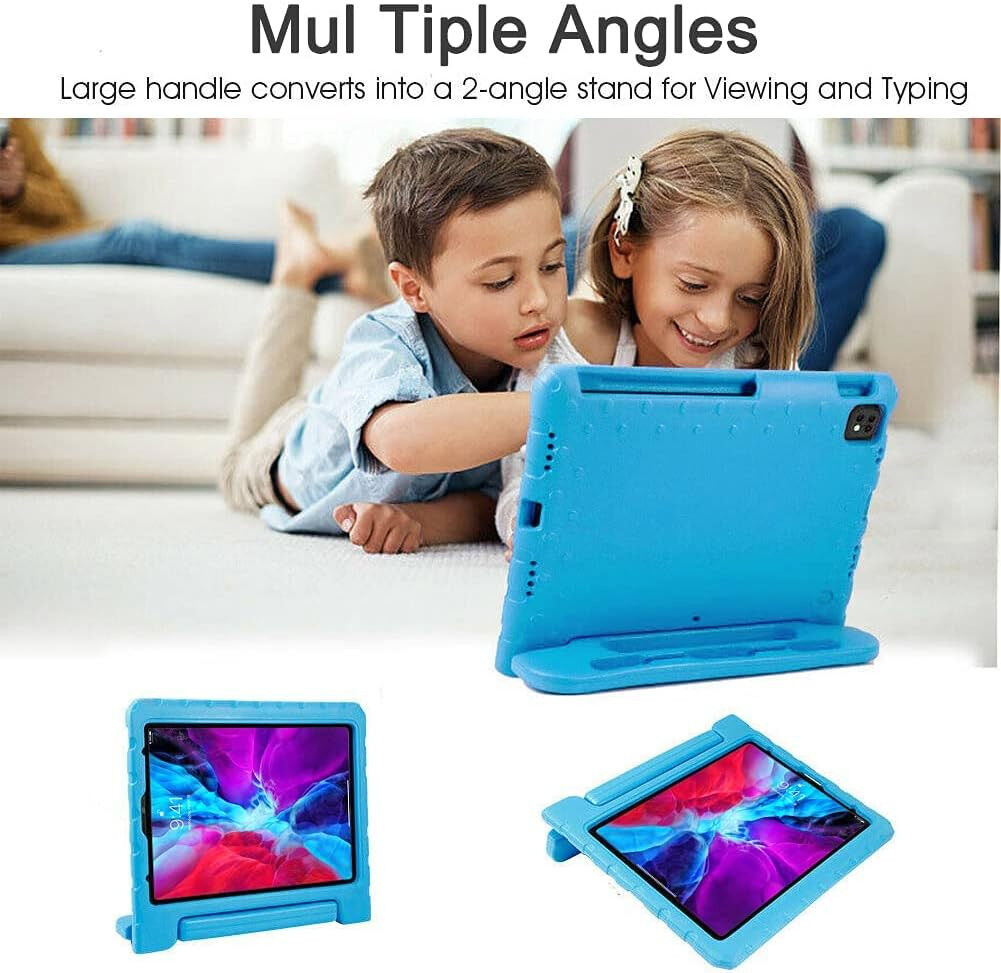 iPad Pro 12.9 2018/2020/2021/2022 Kinder Tablethoes met Handvat Blauw afbeelding 5
