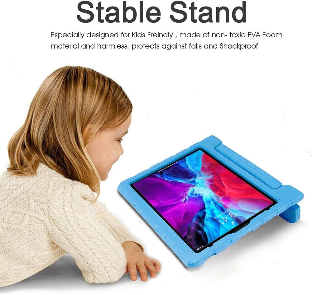 iPad Pro 12.9 2018/2020/2021/2022 Kinder Tablethoes met Handvat Blauw afbeelding 7
