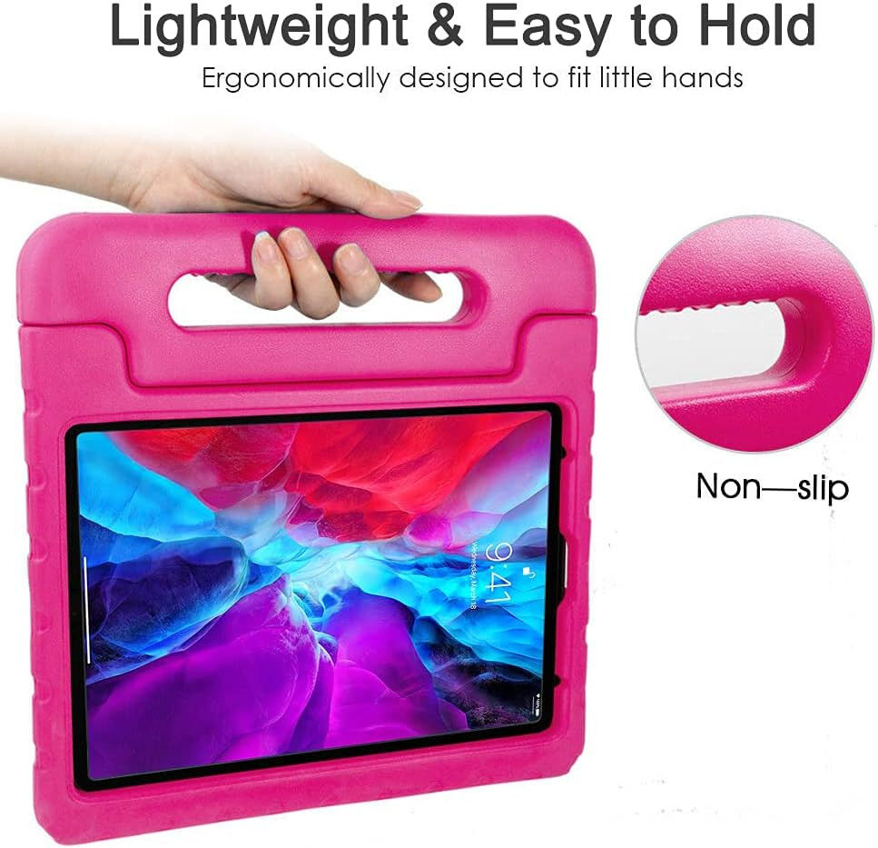 iPad Pro 12.9 2018/2020/2021/2022 Kinder Tablethoes met Handvat Roze afbeelding 6