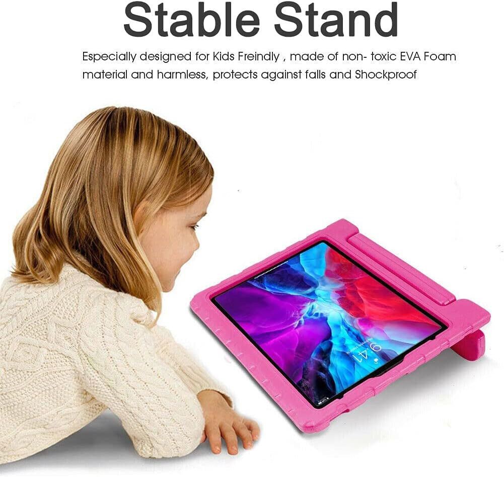 iPad Pro 12.9 2018/2020/2021/2022 Kinder Tablethoes met Handvat Roze afbeelding 7