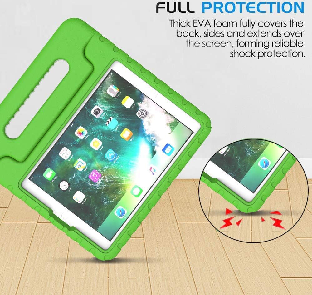 iPad 9.7 2017/2018/Air/Air 2 Kinder Tablethoes met Handvat Groen afbeelding 4
