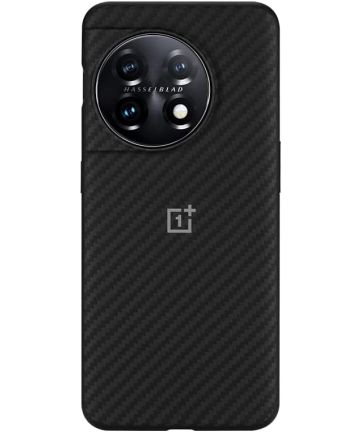 Origineel OnePlus 11 Hoesje Aramid Fiber Carbon Bumper Case Zwart Hoesjes