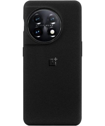 Origineel OnePlus 11 Hoesje Sandstone Bumper Case Zwart Hoesjes
