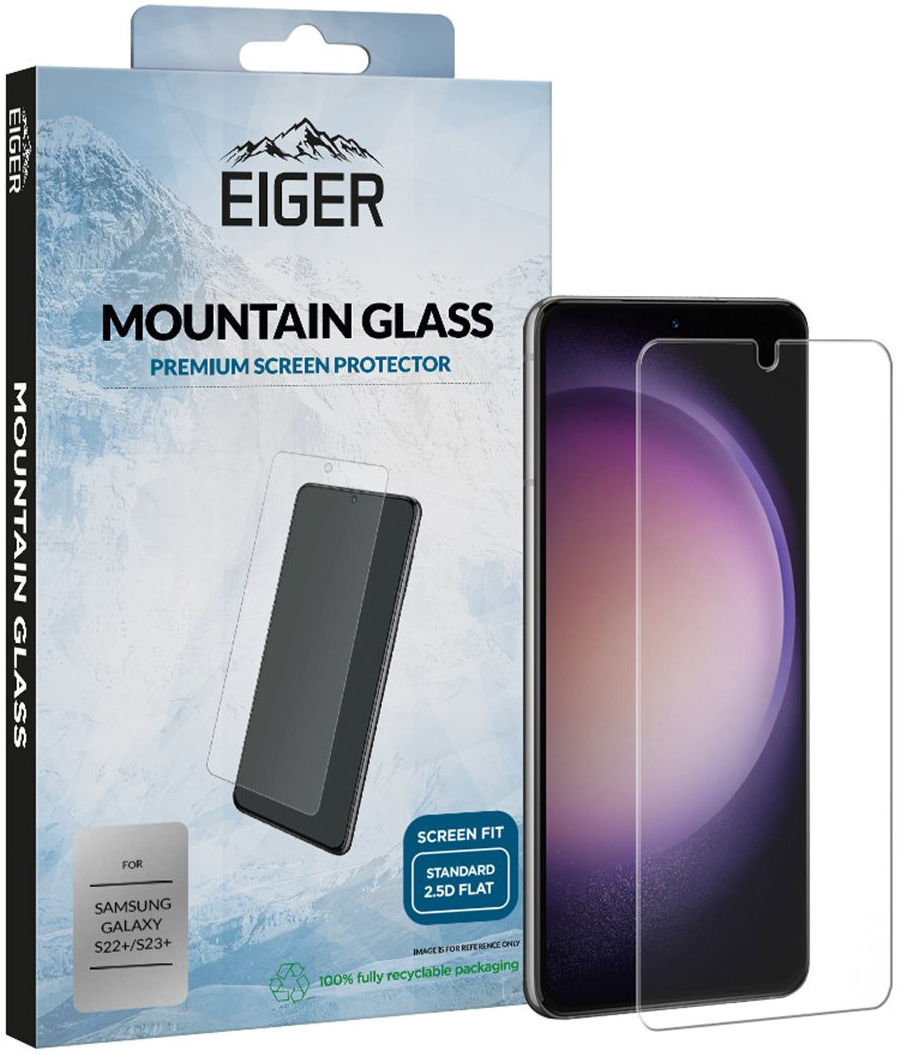 Eiger Samsung S23 Plus / S22 Plus Tempered Glass CF Screen Protector afbeelding 1