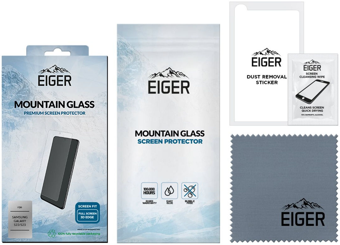 Eiger Samsung Galaxy S23 / S22 Tempered Glass Case Friendly Screen afbeelding 4