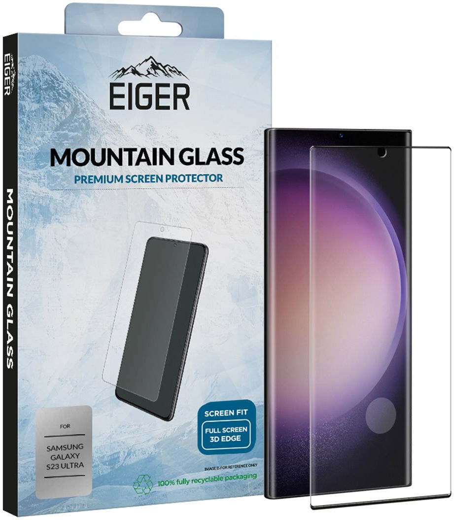 Eiger Samsung S23 Ultra Tempered Glass Case Friendly Full Screen afbeelding 1
