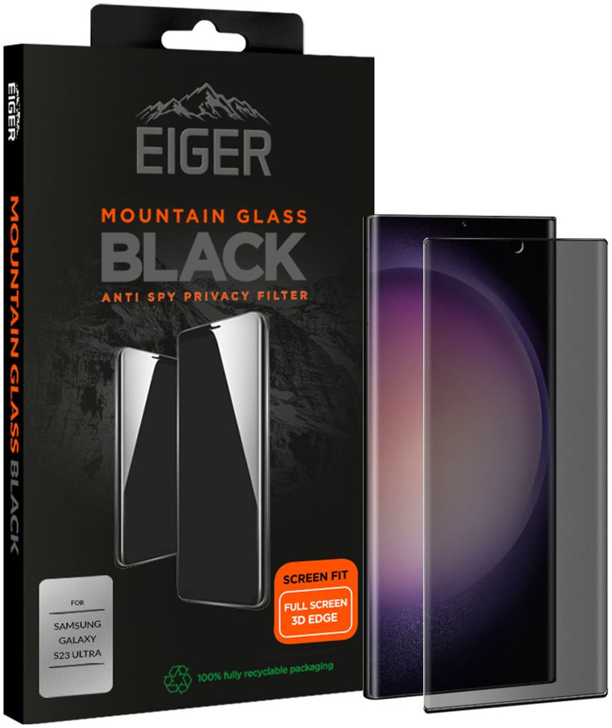 Eiger Samsung S23 Ultra Privacy Glass Case Friendly Screen Protector afbeelding 1