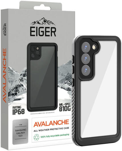 Eiger Avalanche Samsung Galaxy S23 Waterdicht Hoesje Zwart afbeelding 1