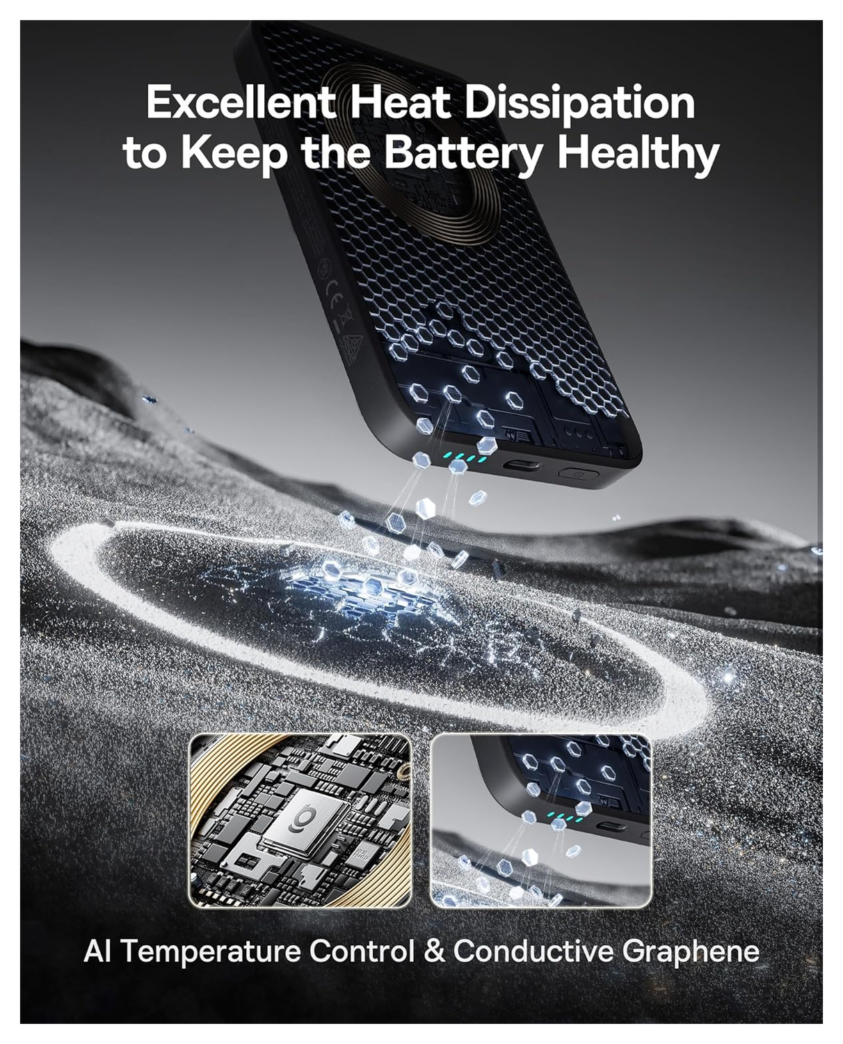 Baseus Megattach 10.000 mAh Powerbank Compact Met MagSafe Zwart 20W afbeelding 5