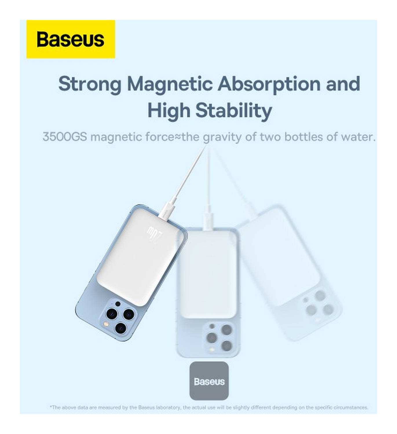 Baseus Megattach 10.000 mAh Powerbank Compact Met MagSafe Wit 20W afbeelding 5