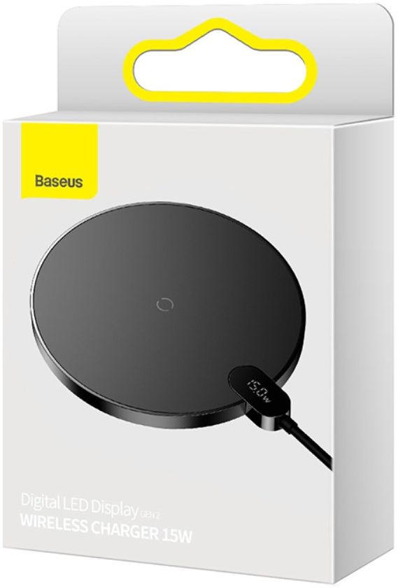 Baseus Digitale LED Display Gen 2 15W Draadloze Oplader Zwart afbeelding 16