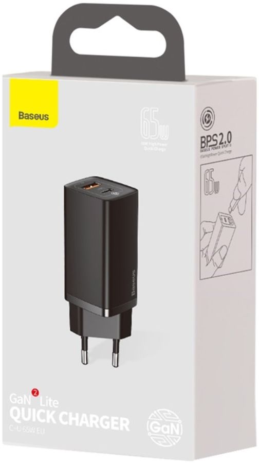 Baseus GaN2 Snellader 65W met Power Delivery en Quick Charge Zwart afbeelding 11