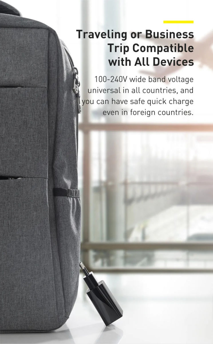 Baseus Mini 20W USB-C Snellader Power Delivery Adapter Wit afbeelding 9