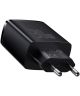 Baseus Compacte Trio Snellader 30W USB/USB-C Adapter Fast Charge Zwart