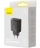 Baseus Compacte Trio Snellader 30W USB/USB-C Adapter Fast Charge Zwart