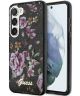 Guess Samsung Galaxy S23 Hoesje Flower Collection Back Cover Zwart