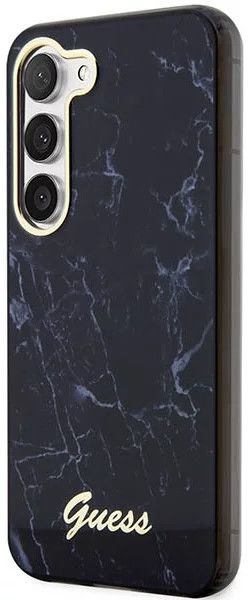 Guess Samsung Galaxy S23 Hoesje Back Cover Marmer Zwart afbeelding 3
