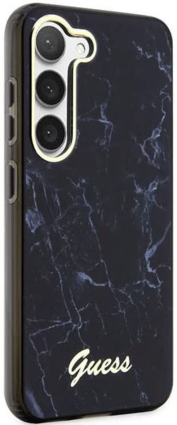 Guess Samsung Galaxy S23 Hoesje Back Cover Marmer Zwart afbeelding 4