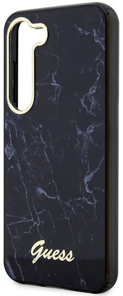 Guess Samsung Galaxy S23 Hoesje Back Cover Marmer Zwart afbeelding 5
