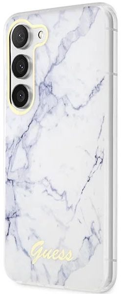 Guess Samsung Galaxy S23 Hoesje Back Cover Marmer Wit afbeelding 3