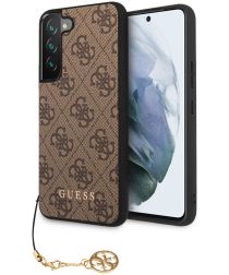 Guess Samsung Galaxy S23 Hoesje Charm Back Cover Bruin