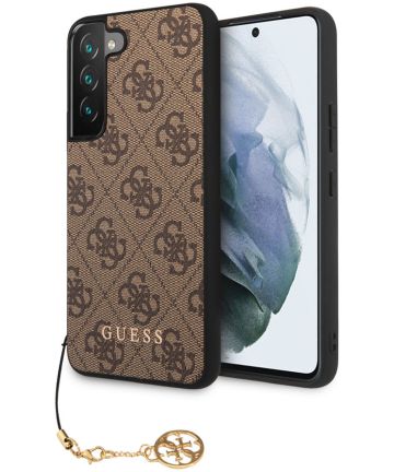 Guess Samsung Galaxy S23 Hoesje Charm Back Cover Bruin Hoesjes