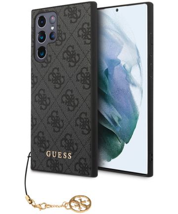 Guess Samsung Galaxy S23 Ultra Hoesje Charm Back Cover Grijs Hoesjes