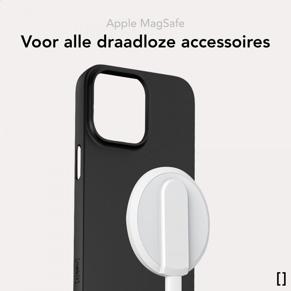 NEKIT Apple iPhone 13 Hoesje met MagSafe Back Cover Dun Zwart afbeelding 5