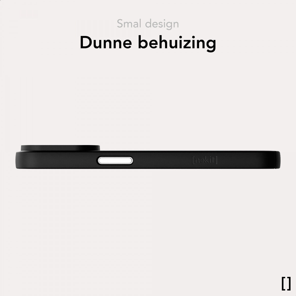 NEKIT Apple iPhone 13 Hoesje met MagSafe Back Cover Dun Zwart afbeelding 4
