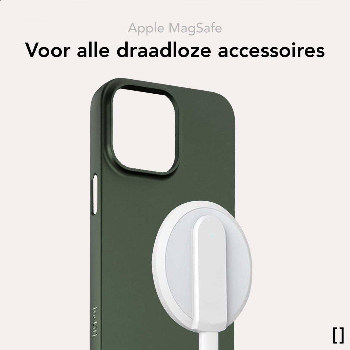 NEKIT Apple iPhone 12 / 12 Pro Hoesje met MagSafe Back Cover Dun Groen afbeelding 4