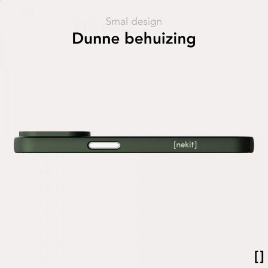 NEKIT Apple iPhone 12 / 12 Pro Hoesje met MagSafe Back Cover Dun Groen afbeelding 3