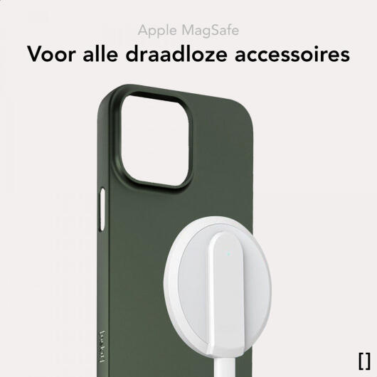NEKIT Apple iPhone 12 / 12 Pro Hoesje met MagSafe Back Cover Dun Groen afbeelding 4