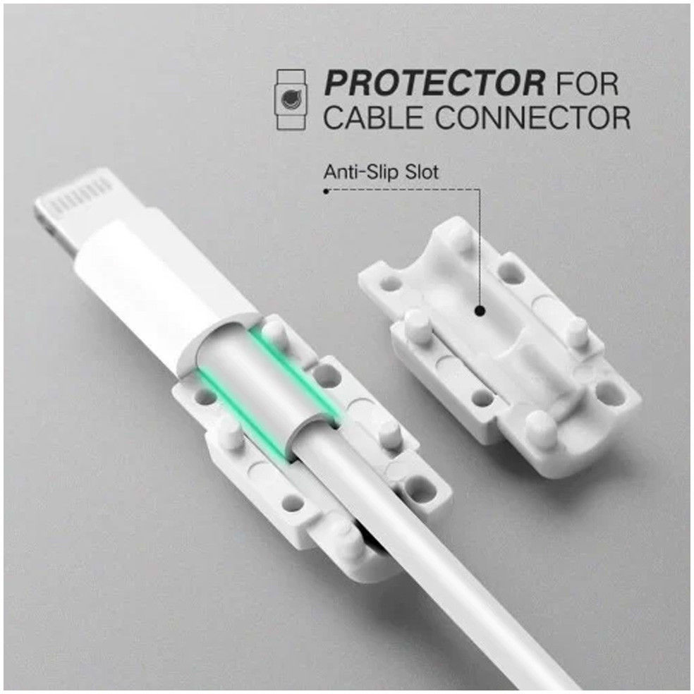 UGREEN Charging Cable Protector - Oplaad Kabel Beschermer Wit (6-Pack) afbeelding 3