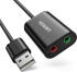 UGREEN Externe USB Geluidskaart voor 3.5 mm Jack Zwart afbeelding 1