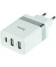HocoN21 30W Fast Charge Adapter + USB-C naar Lightning Kabel 1M Wit