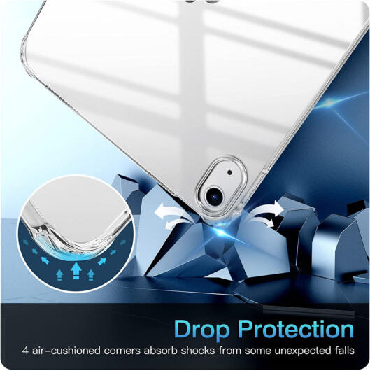 Apple iPad 11 (2025)/10.9 (2022) Hoes Schokbestendige TPU Back Cover Transparant afbeelding 3